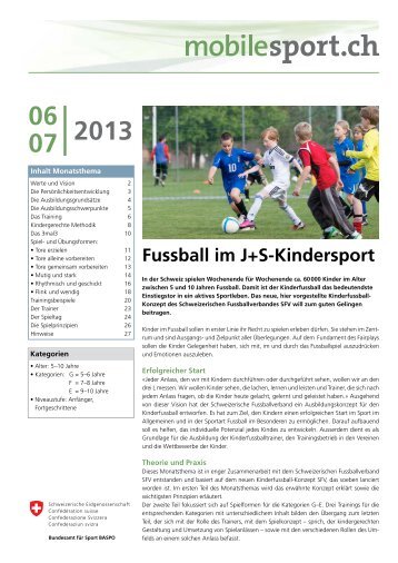 Fussball im J+S-Kindersport - mobilesport.ch