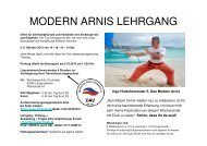 Ausschreibung Modern Arnis Lehrgang in Langenselbold ...