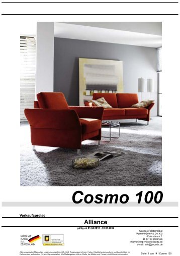 ScanPrix: GEPADE_Cosmo 100 / Cosmo 100 - Moebel-Universum