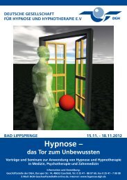 Hypnose – das Tor zum Unbewussten - Deutsche Gesellschaft für ...