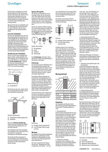 Sensoren - Produkte, Grundlagen und Anwendungen - Moeller