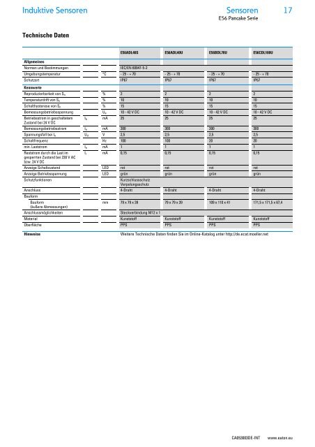 Sensoren - Produkte, Grundlagen und Anwendungen - Moeller