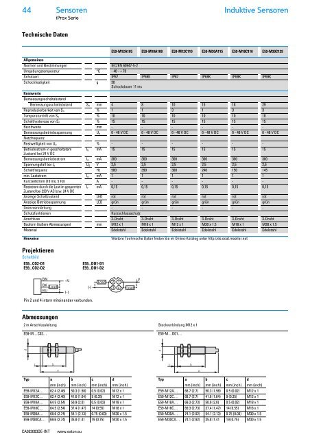 Sensoren - Produkte, Grundlagen und Anwendungen - Moeller