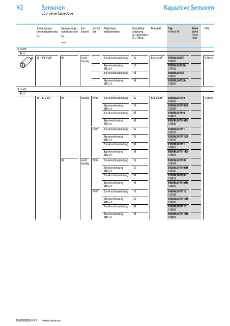 Sensoren - Produkte, Grundlagen und Anwendungen - Moeller