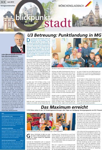 Ausgabe Nr. 16, vom 9. Juni 2013 - Stadt Mönchengladbach