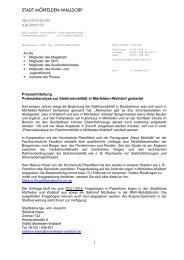 Pressemitteilung Elektromobilität - Mörfelden-Walldorf