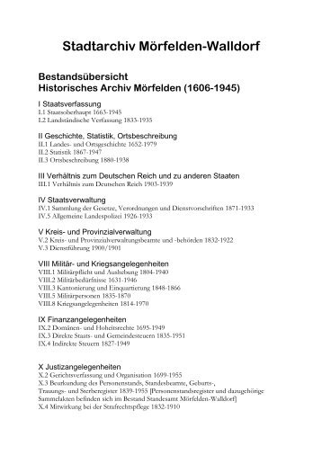 historisches archiv - Mörfelden-Walldorf