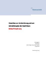 Lärmaktionsplan Moers Entwurf Juli 2013 - Stadt Moers