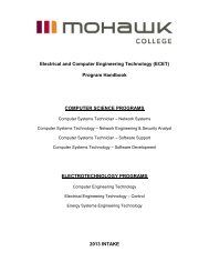 Electrical and Computer Engineering Technology ... - Mohawk College