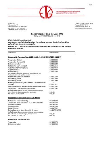 ÿþS onderangebotab M ä rz 2 1 2 HP . xls - ETG Hebebuehnen ...