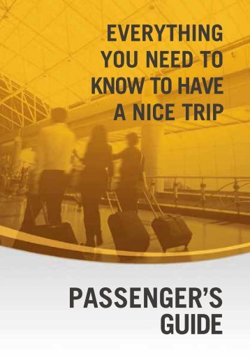PASSENGER’S GUIDE