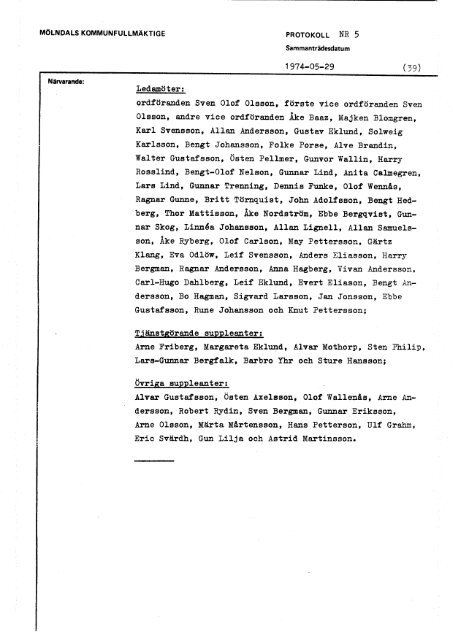 (39) Olsson, andre vice ordfbranden Ike Baaz, Majken Blomgren ...