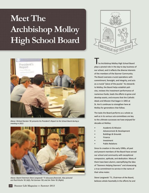 Remembering - Archbishop Molloy High School