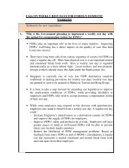 FAQs ON WEEKLY REST DAYS FOR FOREIGN DOMESTIC . 