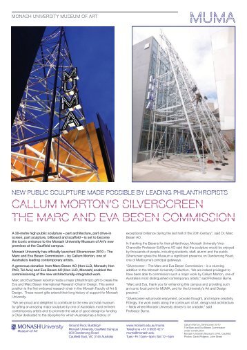 Callum Morton's Silverscreen The Marc and Eva Besen Commission