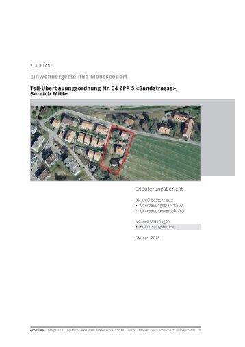Erläuterungsbericht - Einwohnergemeinde Moosseedorf
