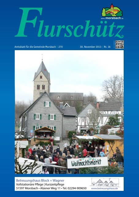 Ausgabe 270 vom 30.11.2013 - Gemeinde Morsbach