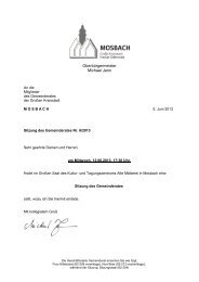 Sitzung vom 12. Juni 2013 - Mosbach