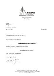 Sitzung vom 17. Juli 2013 - Mosbach