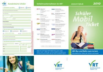 VRT-Kundenkarte Schüler - Rheinland-Pfalz-Takt