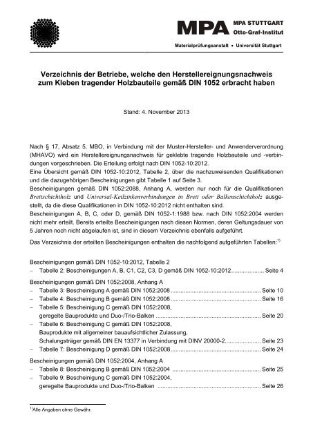 Kleben tragender Holzbauteile - Materialprüfungsanstalt Universität ...