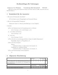 Feedback-Bogen für Vorlesungen 1 Statistikteil für die Auswerter 2 ...