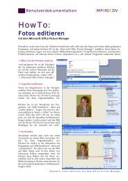 Anleitung Picture Manager - MPIfG