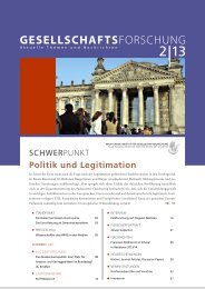 Gesellschaftsforschung 2|13 Politik und Legitimation - MPIfG