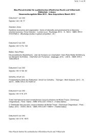 Januar 2011 - Max-Planck-Institut für ausländisches öffentliches ...