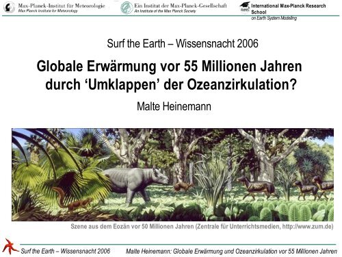 Globale Erwärmung vor 55 Millionen Jahren durch 'Umklappen' der ...