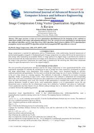 Image Compression Using Vector Quantization ... - IJARCSSE