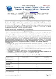 Defence Approach for Eavesdropping Attack on VoIP ... - IJARCSSE