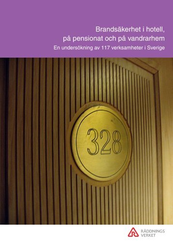 Brandsäkerhet i hotell, på pensionat och på vandrarhem