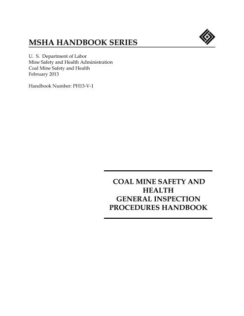 MSHA HANDBOOK SERIES - PH13-V-1 - Mine Safety and Health ...