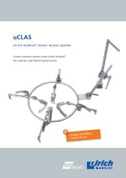 ulrich medical® Clever Access System Frame retractor system from ...
