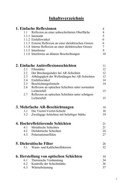 Zum Thema: Optische Grundlagen von dichroitischen Farbfiltern und ...