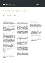 OpenScape Xpressions V7 - MTG-Kommunikations-Technik GmbH