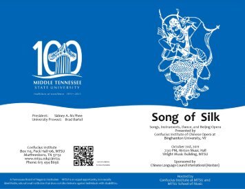Song of Silk - Middle Tennessee State University