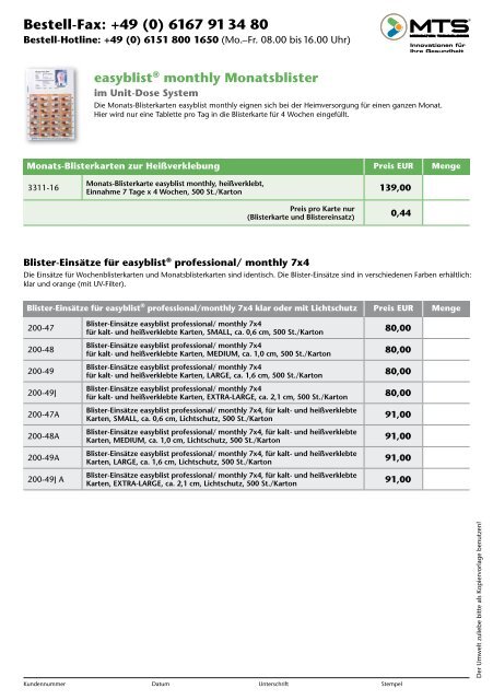 Download Preisliste - MTS Medication Technologies GmbH