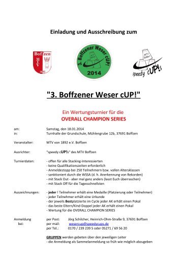 "3. Boffzener Weser cUP!" - MTV Boffzen