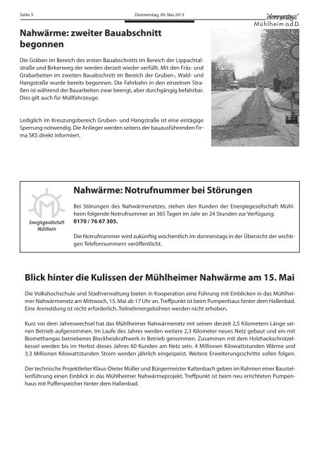 Einladung zum Blumenschmuckabschluss 2012 - Mühlheim an der ...