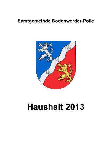 Haushalt 2013 - Bodenwerder