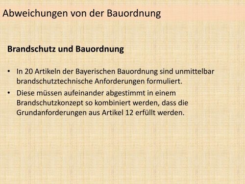 Abweichungen von der Bauordnung - muenchner-fachforen.de