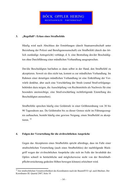 Koordinierung, Vertrag und Haftung - muenchner-fachforen.de