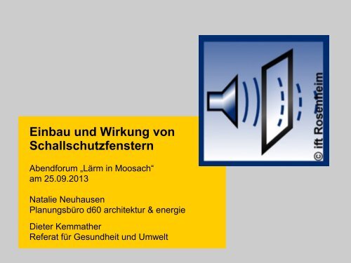 Einbau und Wirkung von Schallschutzfenster - muenchner-fachforen.de