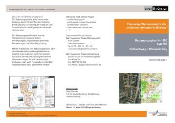 Informationsflyer zum Bebauungsplan Volbachweg ... - Stadt MÃ¼nster