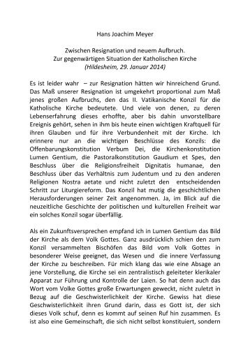 Zwischen Resignation und neuem Aufbruch. Zur gegenwärtigen ...