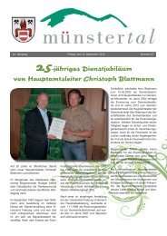 25-jähriges Dienstjubiläum von Hauptamtsleiter ... - Münstertal