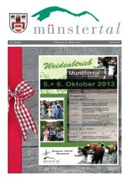 42. Jahrgang Freitag, den 04. Oktober 2013 Nummer 40 - Münstertal
