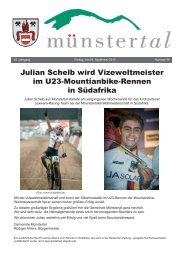 Julian Schelb wird Vizeweltmeister im U23 ... - Münstertal